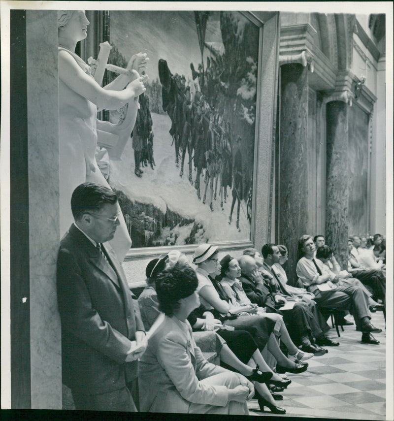 A group of audience at the midnight concert - Vintage Photograph