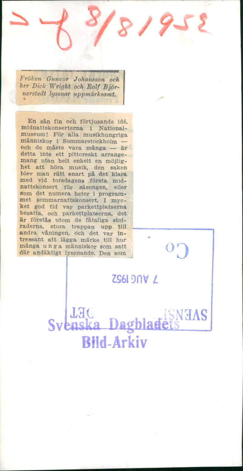 Midnight Concerts at National Museum - Vintage Photograph