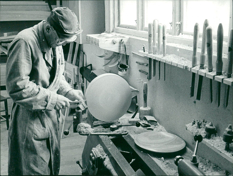 Stig Eriksson in Hemmestavik retrained as a craftsman - Vintage Photograph