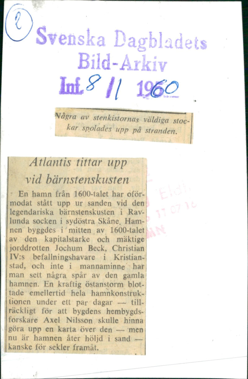 Prehistorical finds in Sweden. - Vintage Photograph