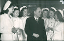 General Gustaf Petri and female students - Vintage Photograph
