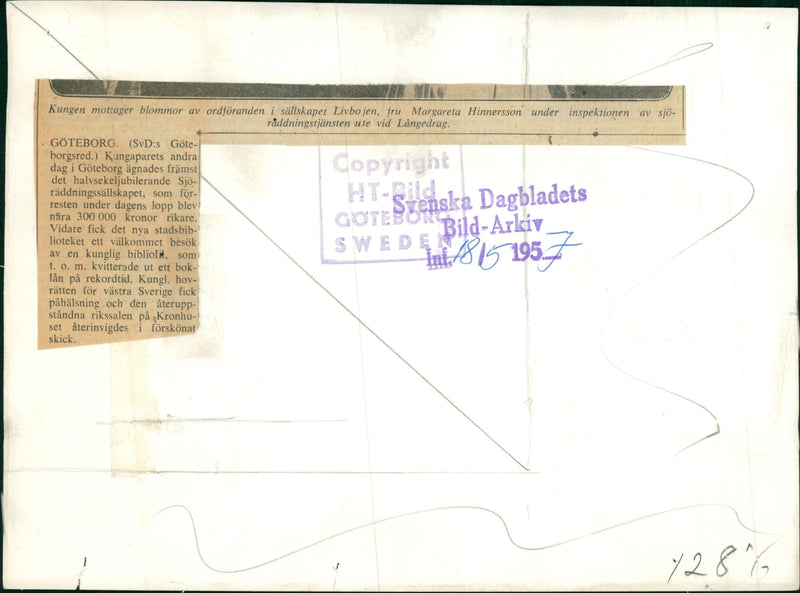 King Gustaf VI Adolf In official business - Vintage Photograph