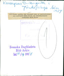 Gustaf VI Adolfs Eriksgata in JÃ¶nkÃ¶ping County. At TranÃ¥ City Hall, the King was welcomed by Deputy Chairman Bertil RosÃ Â© n of the City Council - Vintage Photograph