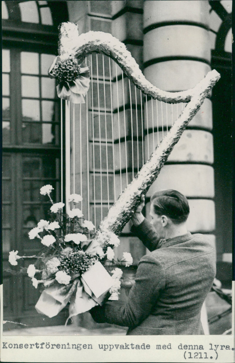 Crown Prince Gustaf Adolf - 60th Anniversary Celebration. The concert association woke up with this shit - Vintage Photograph
