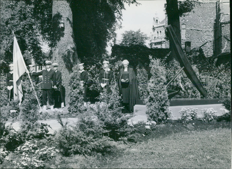 Tomb at Galärvarets cemetery. - Vintage Photograph
