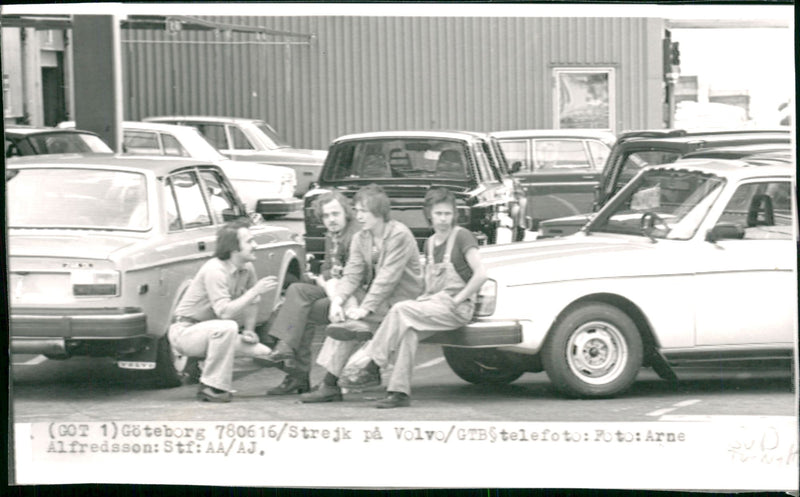 Strike on Volvo - Vintage Photograph