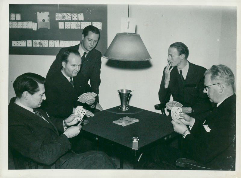 Card games - bridge - Vintage Photograph