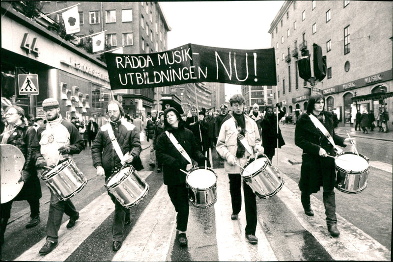 Music Teacher Strike - Vintage Photograph