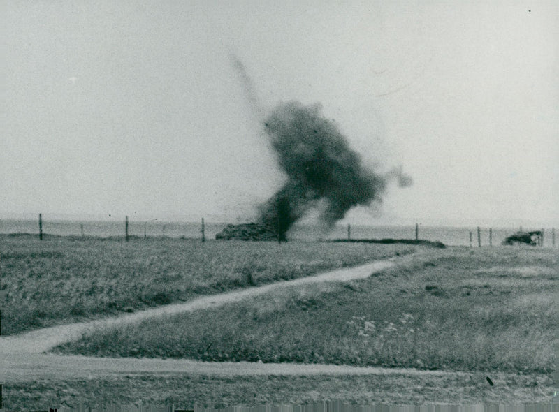 Mines and minesweeping. The mine exploded in Landskrona - Vintage Photograph