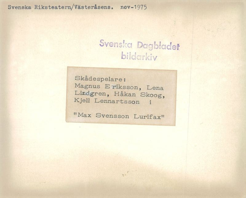 Svenska Teatern - Vintage Photograph