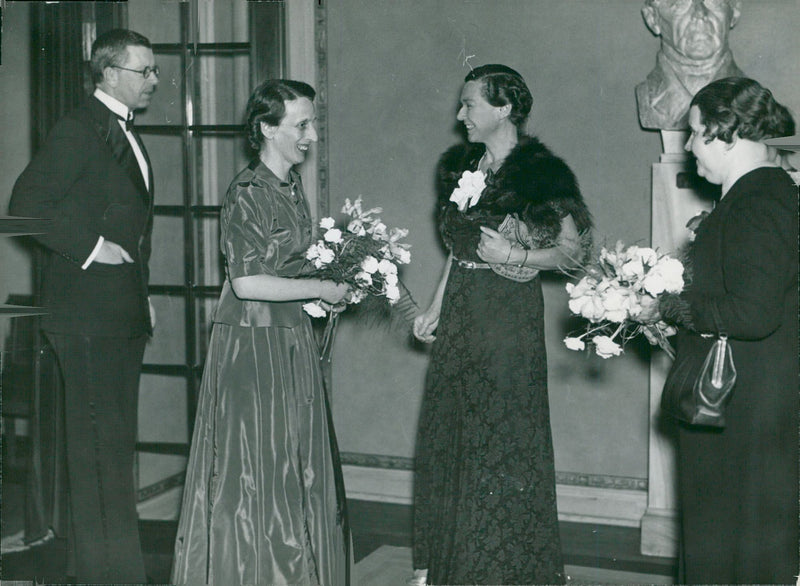 The Crown Prince Couple at the Concert Hall Party. - Vintage Photograph