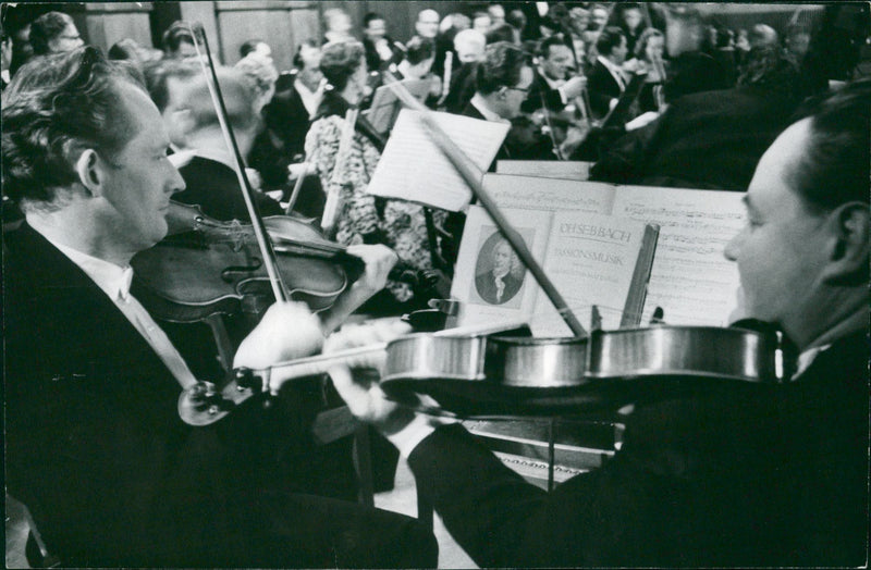 The Chamber musician Erik Spillemose (TV) and concertmaster Vince Berglund, - Vintage Photograph