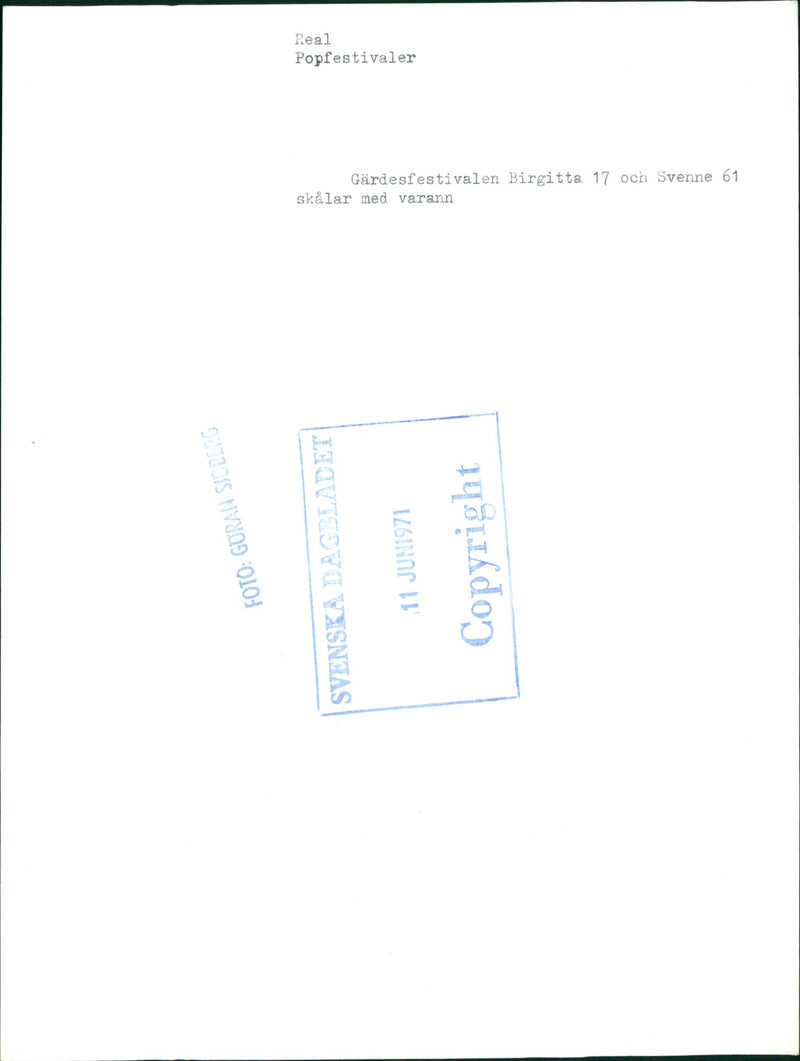 Festival guards have drinks at Pop music festival - Vintage Photograph