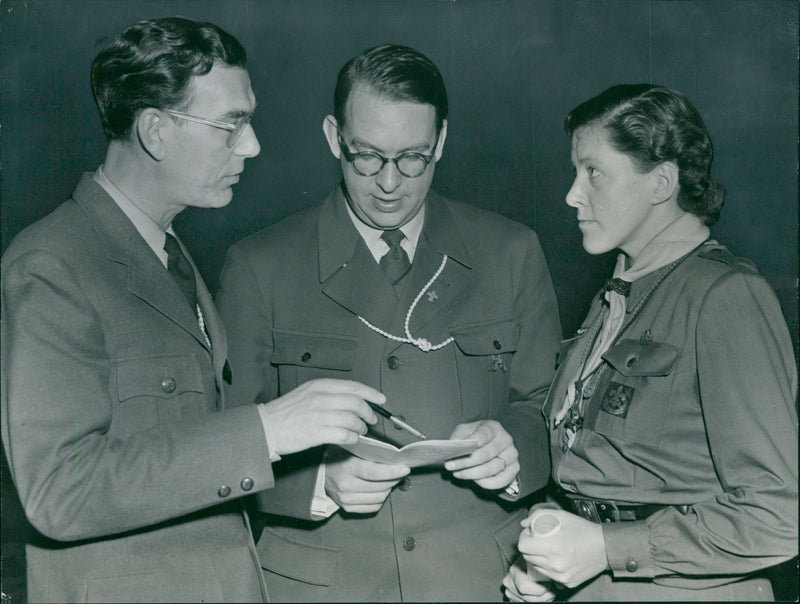 Scout meeting in the Concert Hall - Vintage Photograph