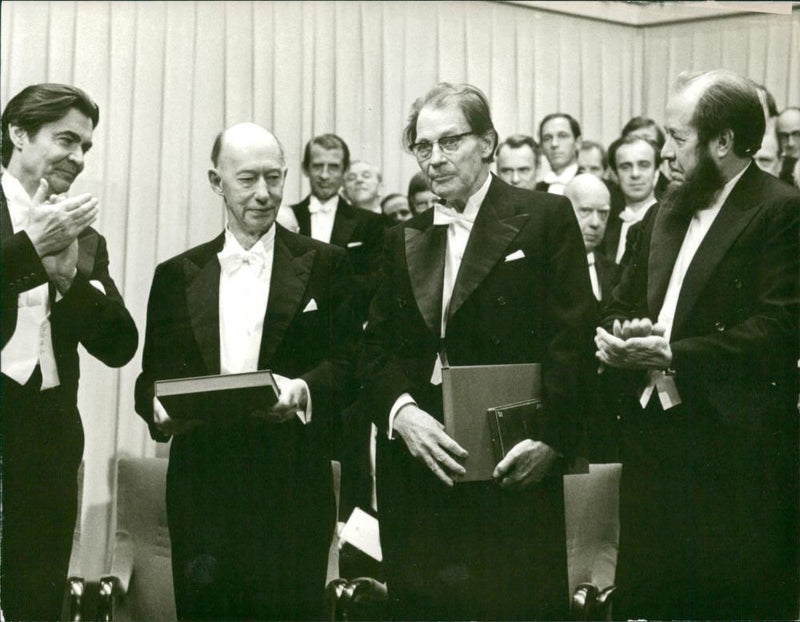 Eyvind Johnson and Harry Martinsson have just received the Nobel Prize - Vintage Photograph