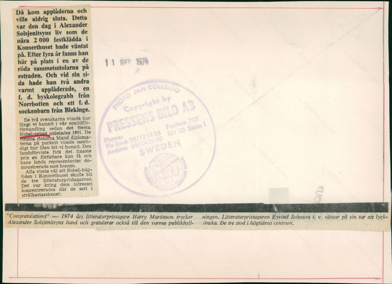 1974 a laureate - Vintage Photograph