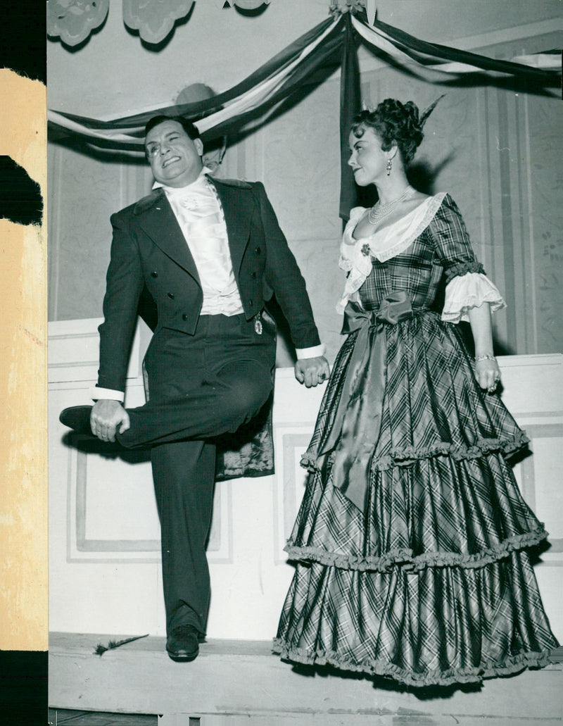 Malmö theaters. MALMÖ CITY THEATRE, Åke Askner and Evy Tibell - Vintage Photograph