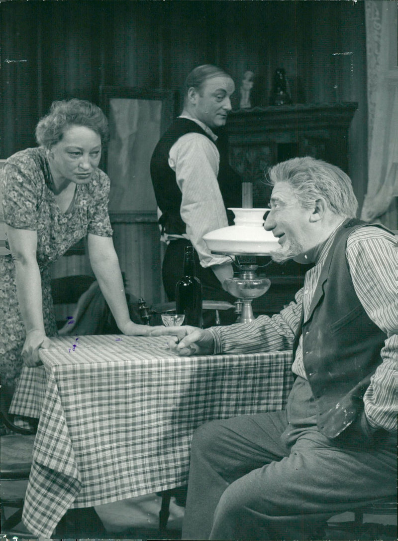 Malmö City Theater Features Gudrun Brost, Nils Fritz and Josef Norman in "The End of the World" - Vintage Photograph