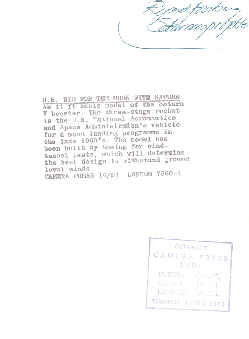 Model of Saturn 5 rocket - Vintage Photograph