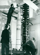 Model of Saturn 5 rocket - Vintage Photograph