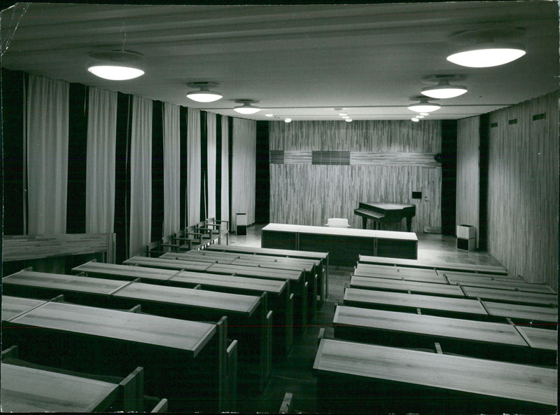 Spångbergsgymnasiet Filipstad music room (also city session room) - Vintage Photograph