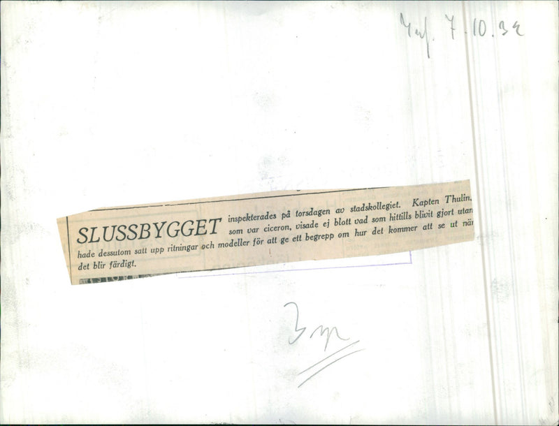 Inspection of the Södertunneln model - Vintage Photograph