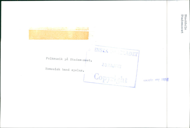 Folk music at the City Museum Homesick band plays - Vintage Photograph