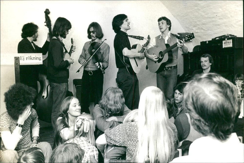 Folk music at the City Museum Homesick band plays - Vintage Photograph