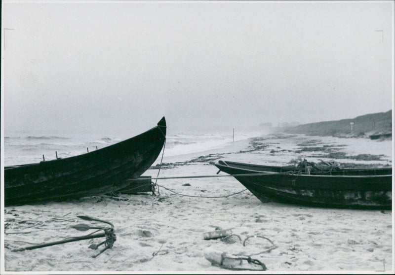 Boats in KnÃ¤bÃ¤ck - Vintage Photograph