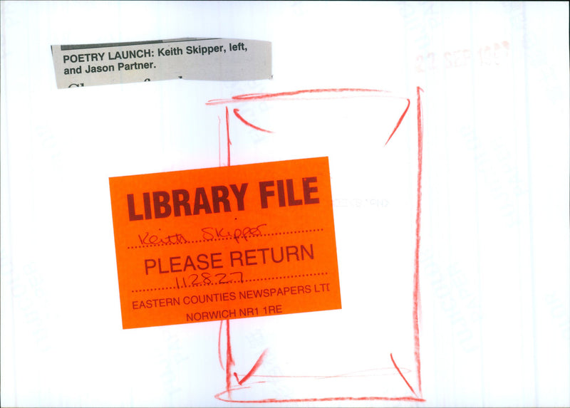 British writer Keith Skipper with Jason Partner - Vintage Photograph