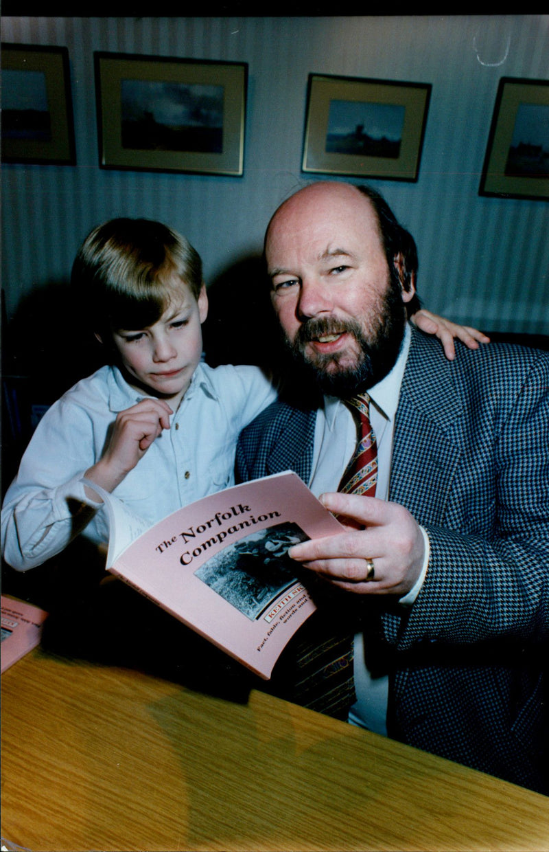 British writer Keith Skipper with his son - Vintage Photograph
