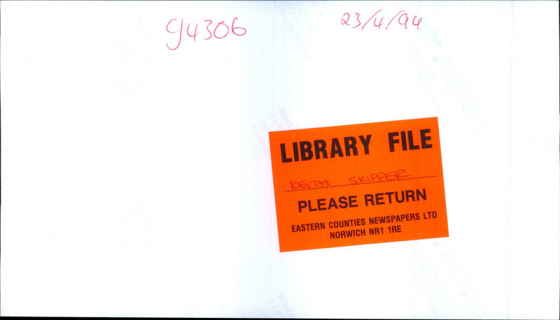 British writer Keith Skipper in his library - Vintage Photograph