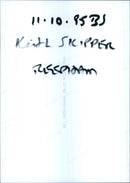 British writer Keith Skipper poses with street signs - Vintage Photograph