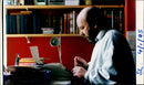 British writer Keith Skipper in his library - Vintage Photograph