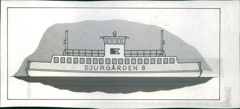 DjurgÃ¥rds ferry illustration - Vintage Photograph