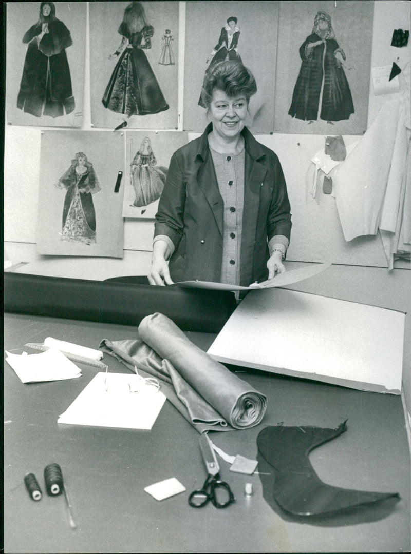 The Royal Dramatic Theatre. Costume studio's manager Birgit Bohm - Vintage Photograph