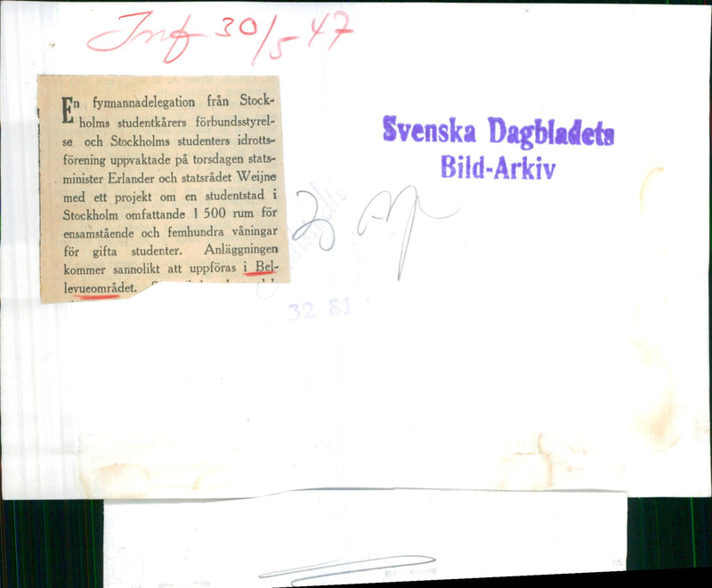 Bellevue Park at Brunnsviken - Vintage Photograph