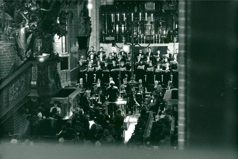 Solo concert in the Great Church. - Vintage Photograph