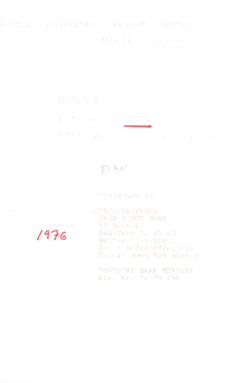 politician P. K. van der Byl - Vintage Photograph