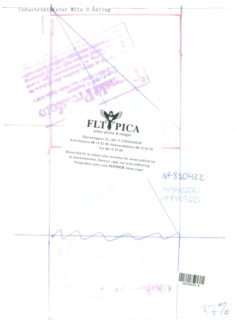 Swedish politician Nils G. Åsling - Vintage Photograph