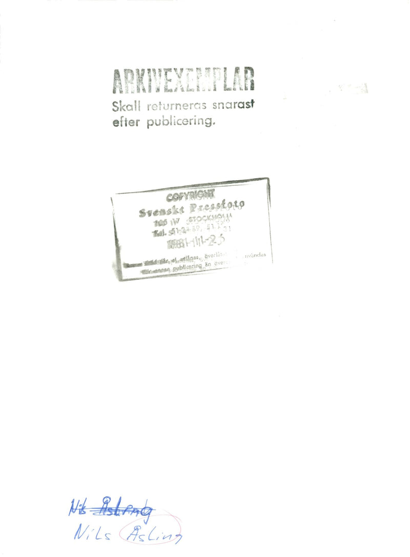 Swedish politician Nils G. Åsling - Vintage Photograph