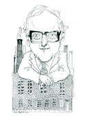 Sketch of Swedish politician Nils G. Åsling - Vintage Photograph