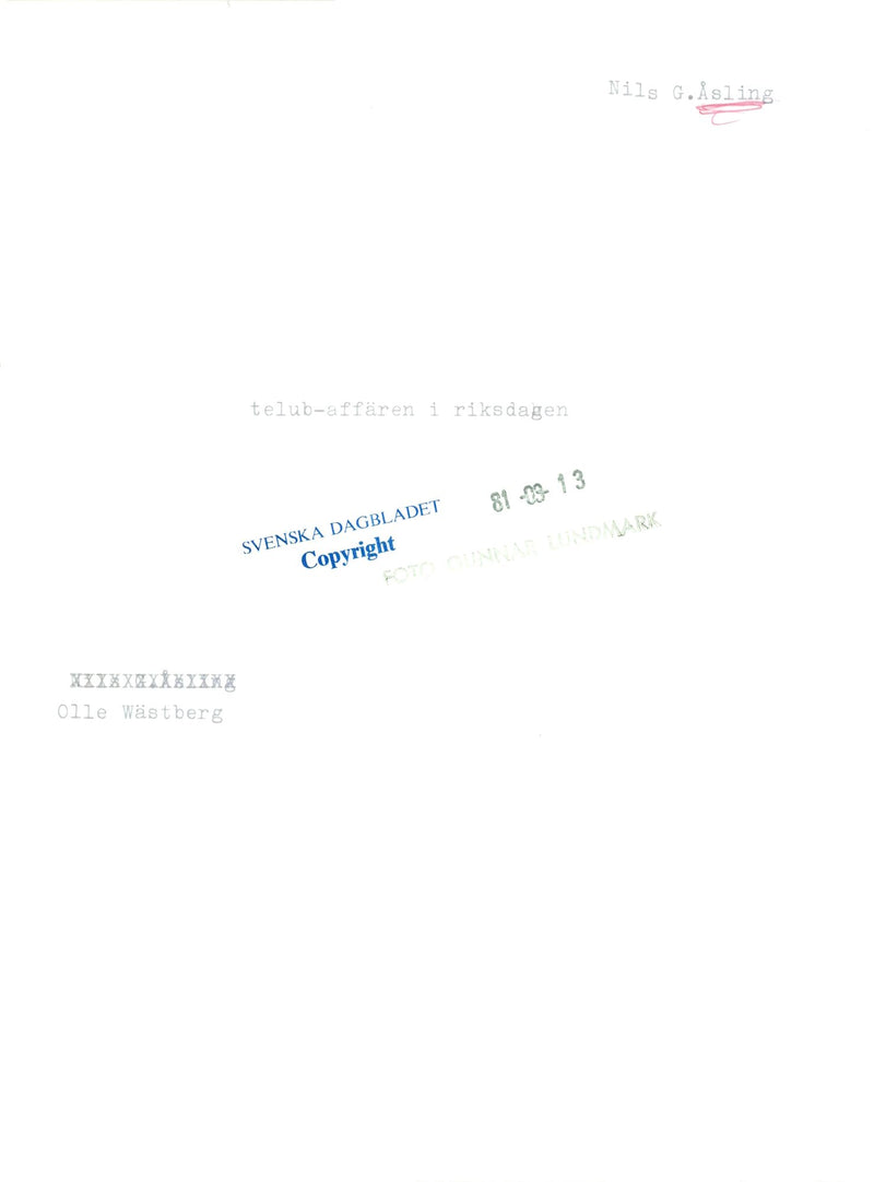 Swedish politician Nils G. Åsling - Vintage Photograph