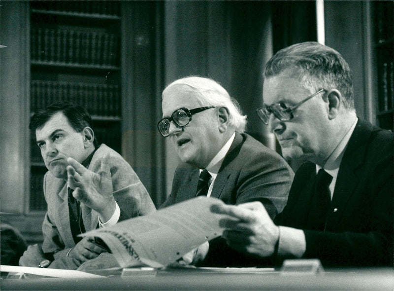 Swedish politicians Nils G. Åsling, Rune Molin and Lars Tobisson - Vintage Photograph