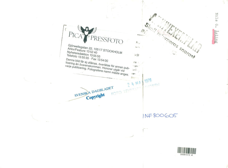 Swedish politician Nils G. Åsling - Vintage Photograph