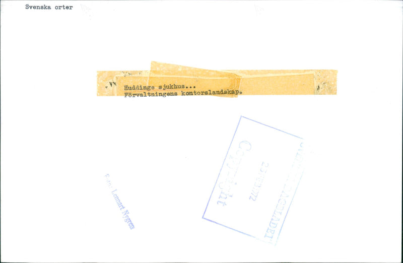 Huddinge hospital - The administration's office landscape. - Vintage Photograph