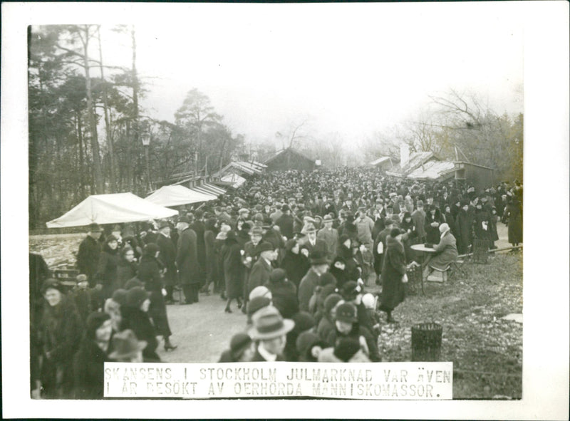Skansens Christmas Market. - Vintage Photograph