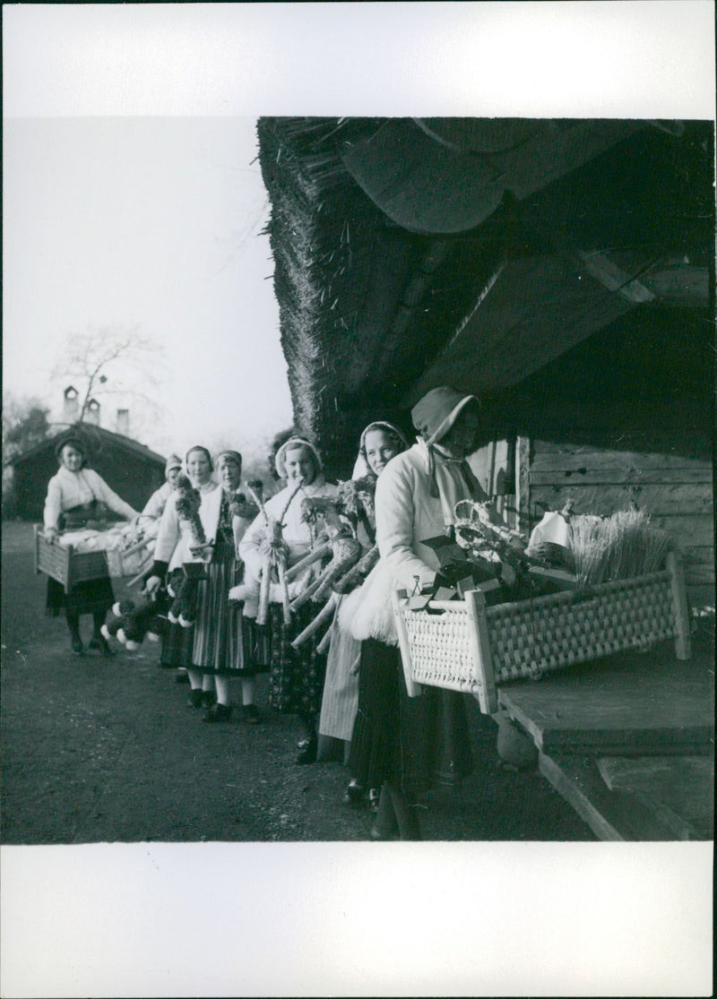 Skansens Christmas Market. - Vintage Photograph