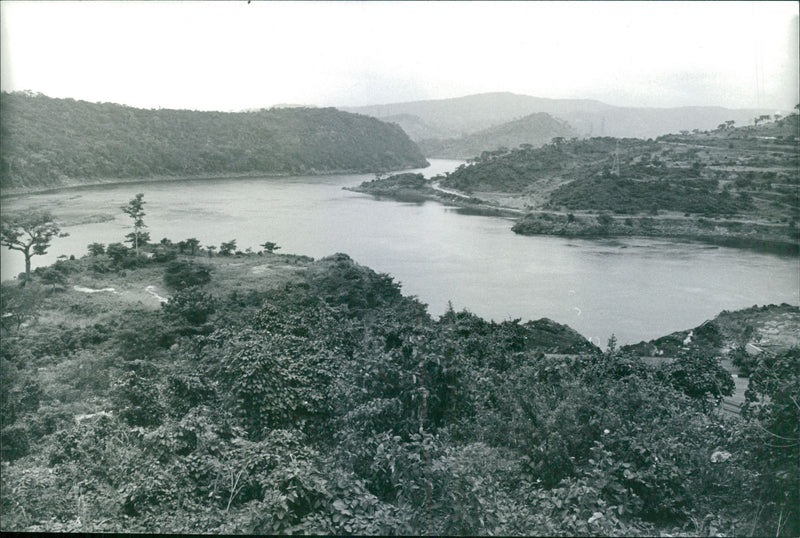 Volta Dam in Ghana. - Vintage Photograph