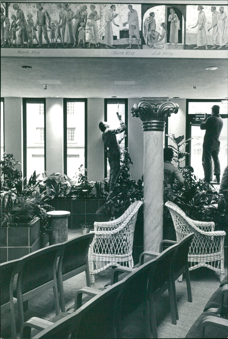 Inside the Immanuel Church. - Vintage Photograph